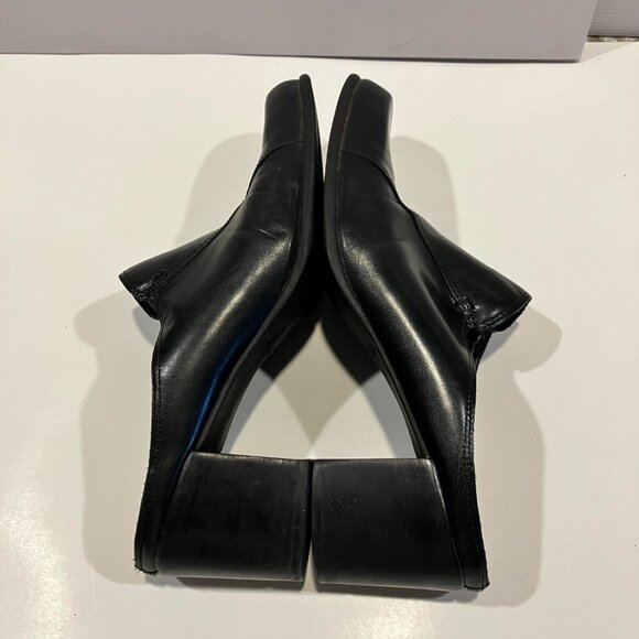 Naturalizer Black Leather Mules with Chunky Heels Womens Size 8.5 - Picture 6 of 13